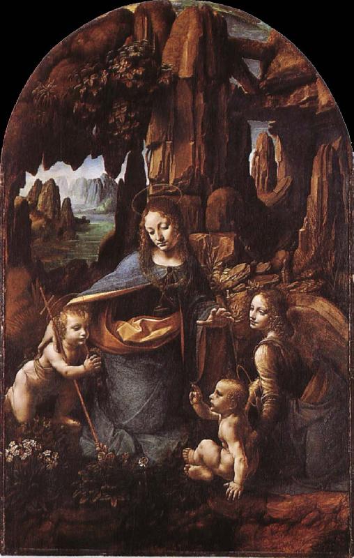 LEONARDO da Vinci Madonna in the cave oil painting picture